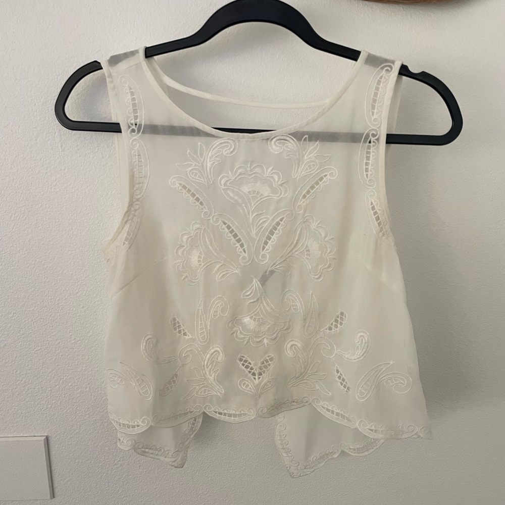 Brandy Melville small white tank top